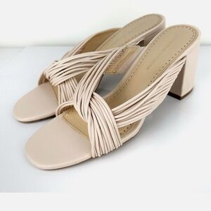 Adrienne Vittadini Annalee Strappy Dress Sandals Cream